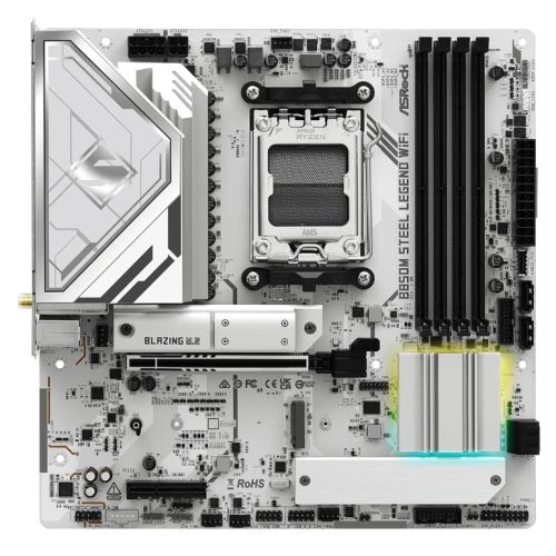 Asrock B850M STEEL LEGEND WIFI, AMD B850, AM5, Micro ATX, 4 DDR5, HDMI, DP, Wi-Fi 7, 2.5G LAN, RGB, 3x M.2 Asrock B850M STEEL LEGEND WIFI, AMD B850, AM5, Micro ATX, 4 DDR5, HDMI, DP, Wi-Fi 7, 2.5G LAN, RGB, 3x M.2